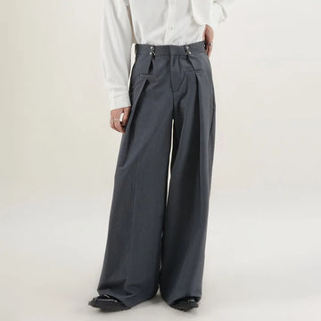 New Suit Pants Mens Dress Pants Loose Oversized  Wide Leg Pants Summer Casual Straight Retro Mopping Trousers Formal Trousers